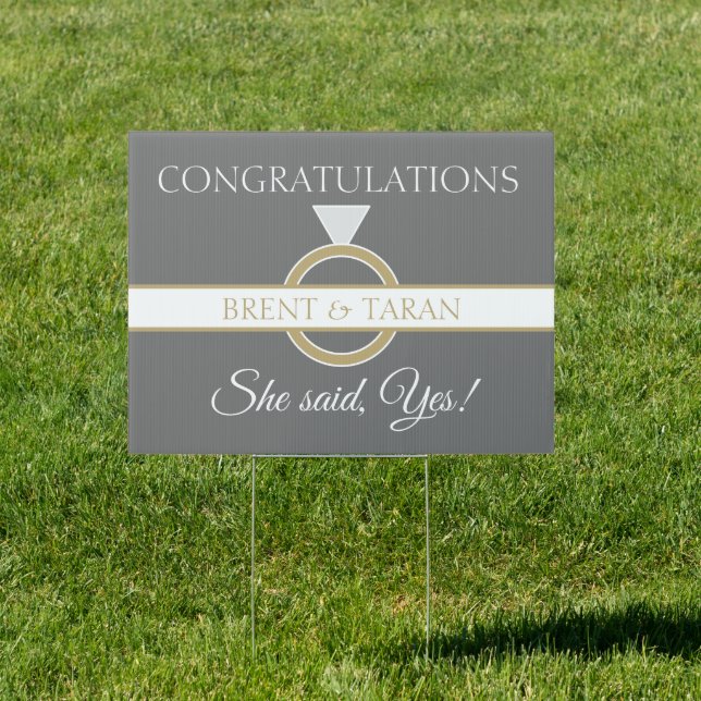 Perfect Engagement Party Yard Sign (Insitu)