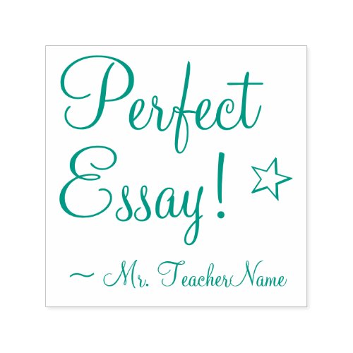 Perfect Essay  Instructors Name Rubber Stamp