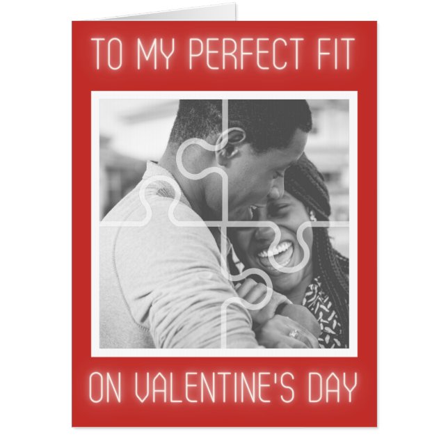 Perfect Fit Custom Photo Valentine Giant Card (Front)