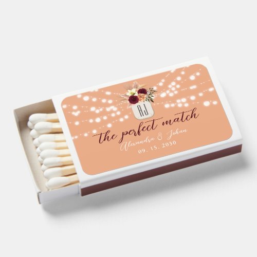 Perfect Floral Wedding Matchboxes