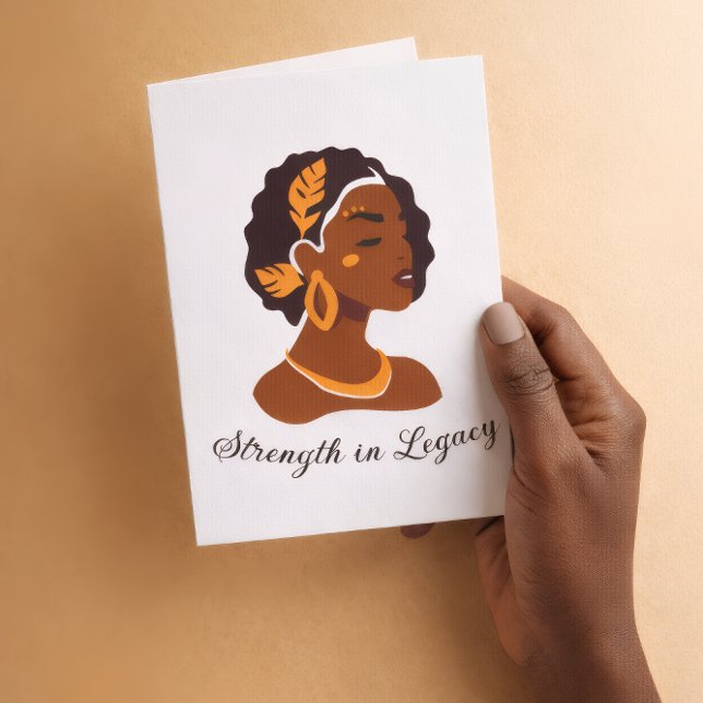Perfect for Black History Month 2026 celebration  Card (Legacy lives in every story we carry. In every voice.
In every dream.100 Years Strong.#BlackHistory)