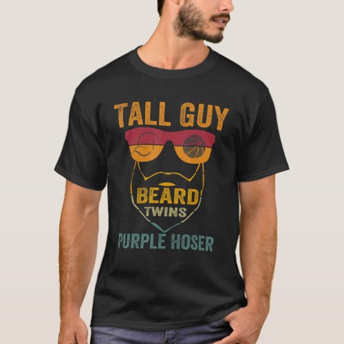 Perfect For Kids Dude  Tall Guy Beard Twins Purple T_Shirt