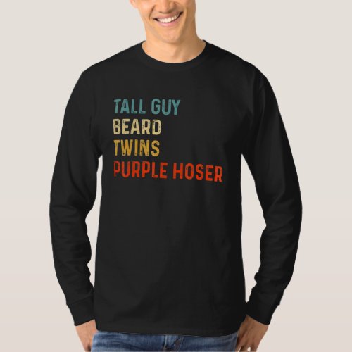 Perfect For Kids Dude Tall Guy Beard Twins Purple  T_Shirt