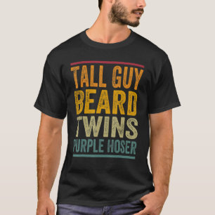Perfect For Kids Dude Tall Guy Beard Twins Purple T-Shirt