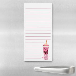 Perfect for me boba pearl tea drink cute lined mag