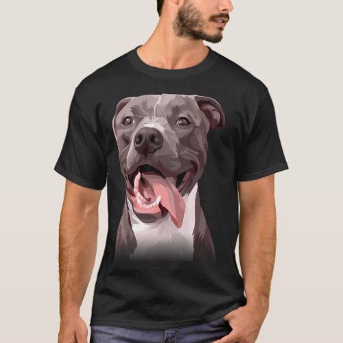 Perfect For Pitbull Colorful Pitty Dog T_Shirt