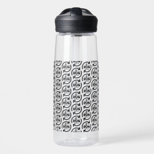 Perfect for Runners Eat Sleep Run Repeat Pattern  Water Bottle