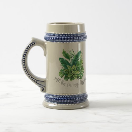 Perfect for Summer Tropical Leaf Design Beer Stein