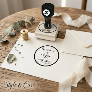 Perfect for Weddings - Romantic 2" x 2" Wood Art Rubber Stamp