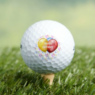 Perfect Gift for Golfer Happy Birthday Balloons 
