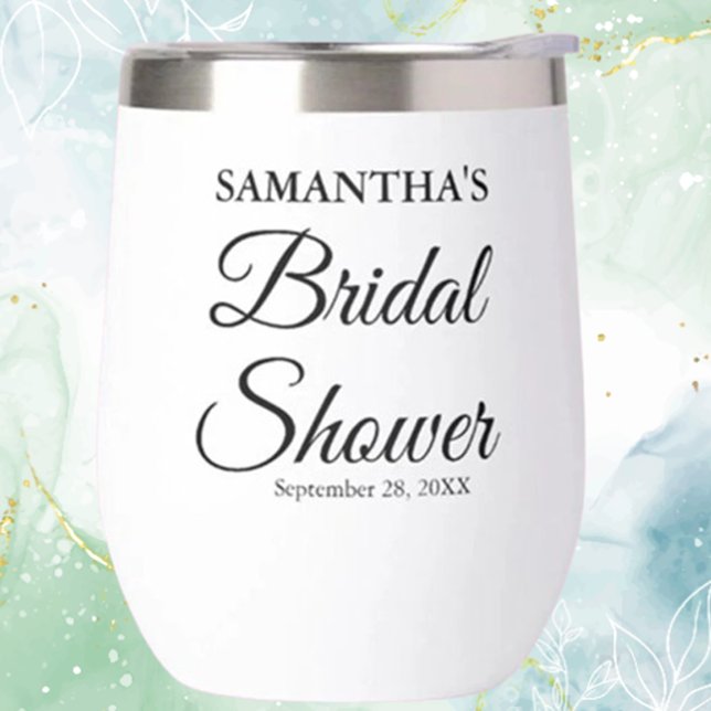 Perfect Gift for Her Bridal Shower Thermal Wine Tumbler (Celebrate her special day with our charming thermal wine tumbler, the perfect gift  )