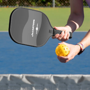 Perfect Gift For Him Script Name Cool Camo Print  Carbon Fiber Pickleball Paddle
