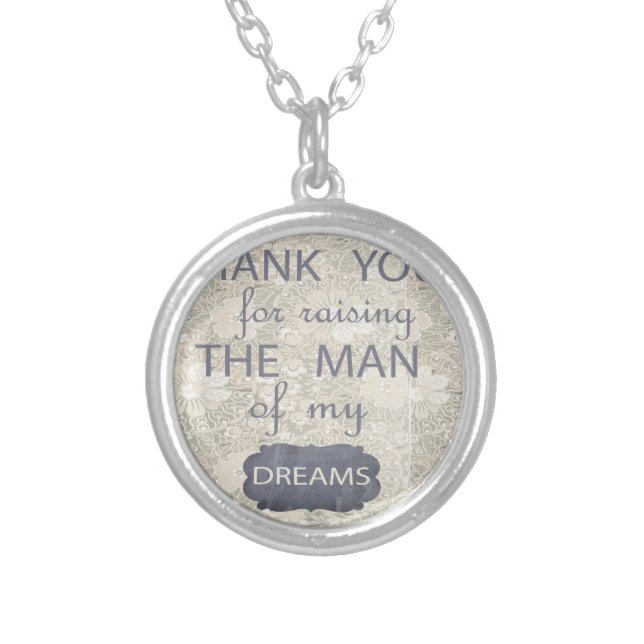 Perfect Gift for Mother in Law Silver Plated Necklace (Front)