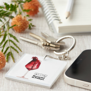 Perfect Gift for Wine Lovers, Elegant Keychain