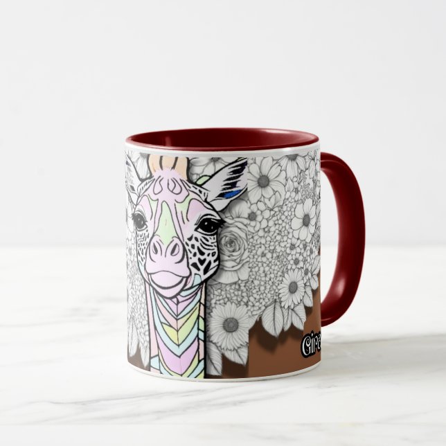 perfect gift Giraffe lover mug (Front Right)