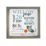 Perfect Gift Gray Birth Stats Framed Shadow Box<br><div class="desc">Commemorate a new arrival with this beautiful framed wooden shadow box. It comes engraved to your specifications, with space for all of the little one's significant birth details. It also includes a touching verse. Sure to become a cherished keepsake, this piece will serve as a lasting reminder of a special...</div>