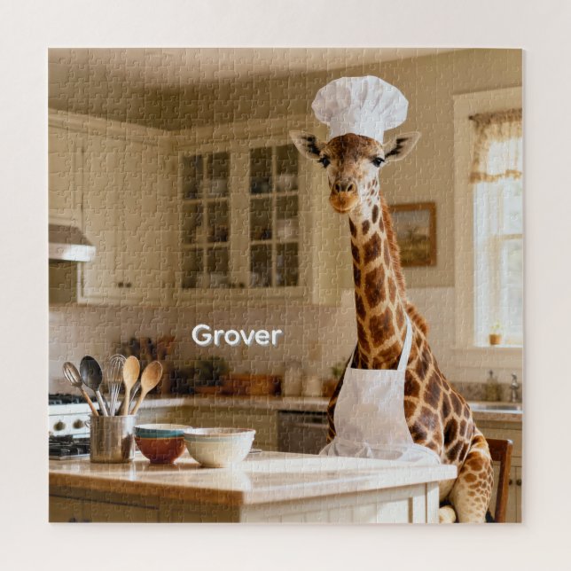 Perfect Giraffe Personalized Jigsaw Puzzle (Vertical)