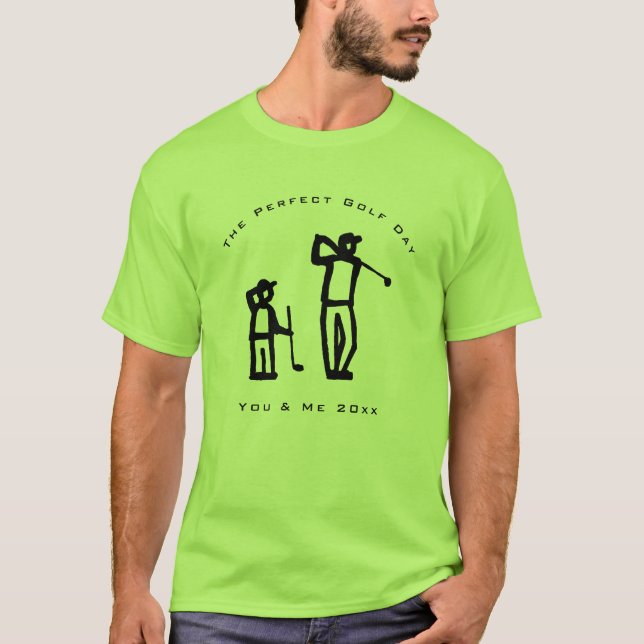 Perfect Golf Day Father Son Illustration T-Shirt (Front)