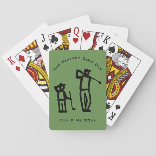 Perfect Golf Day Fathers Day Playing Cards