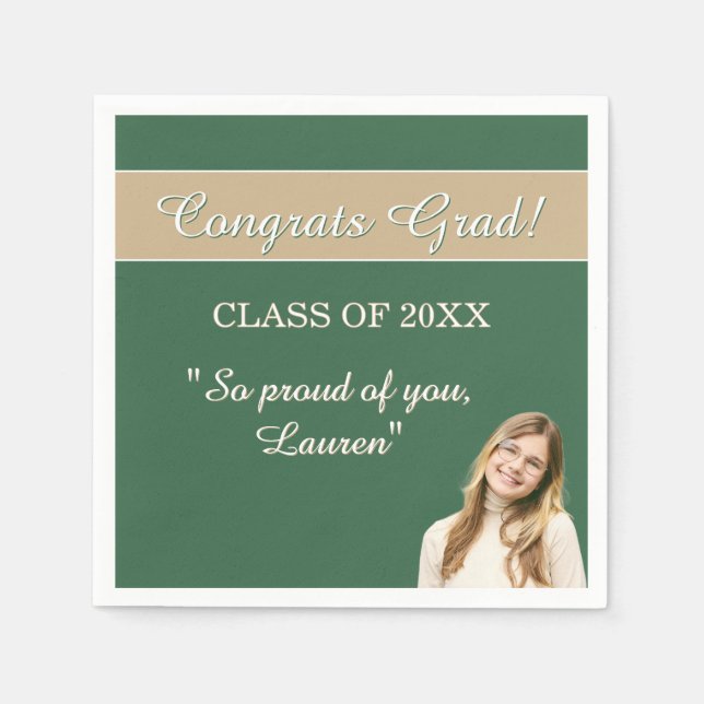 Perfect Graduation Congrats  Napkins (Front)
