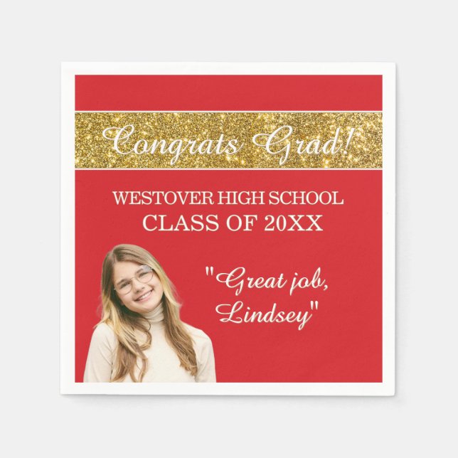 Perfect Graduation Congrats  Napkins (Front)
