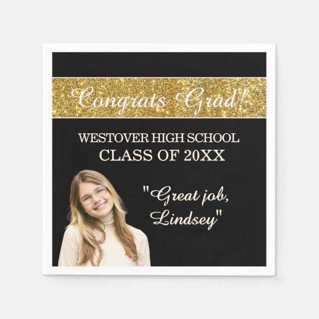 Perfect Graduation Congrats  Napkins (Front)