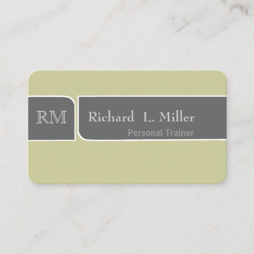 Simple Plain Sage Gray Business Card Template