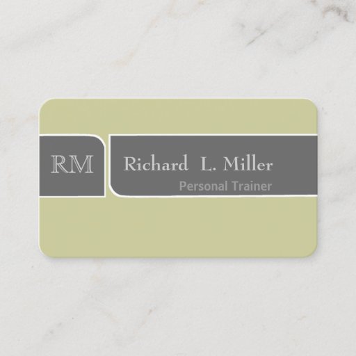 Customizable Simple Plain Sage Gray Business Card Template