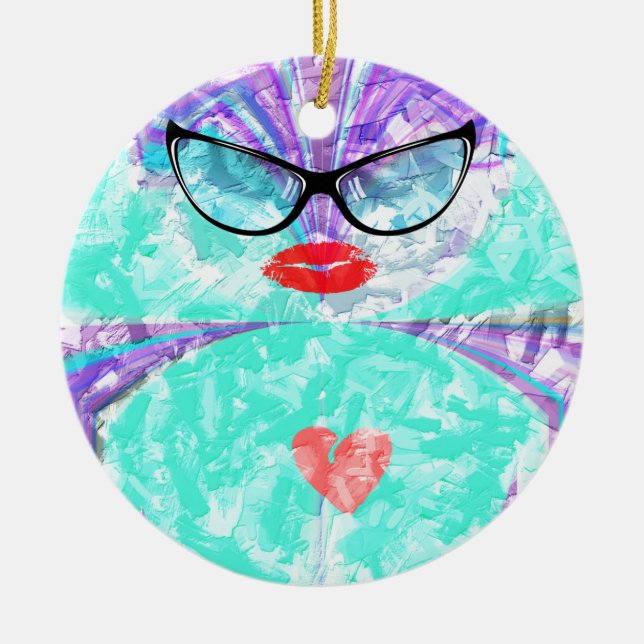 Perfect heart ceramic ornament (Front)