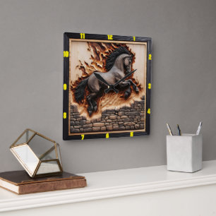 Perfect, here's your title and keywords, sticking square wall clock