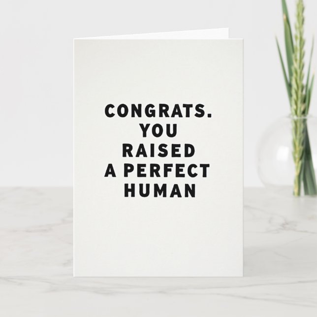 Perfect Human Fathers Day Card (Front)