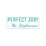 [ Thumbnail: "Perfect Job!" + Custom Tutor Name Rubber Stamp ]