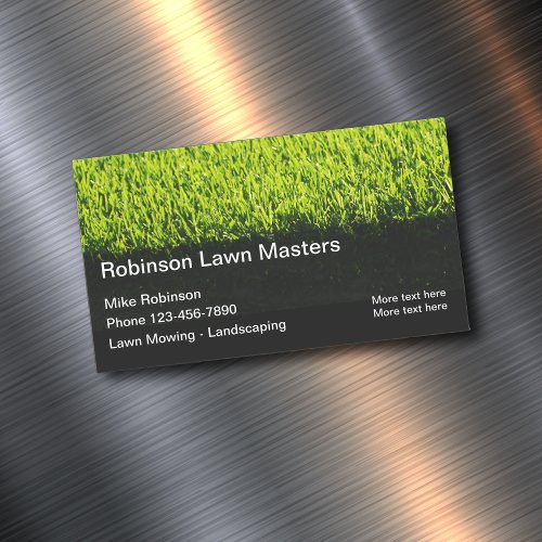 Perfect Lawn Mowing Business Card Magnets