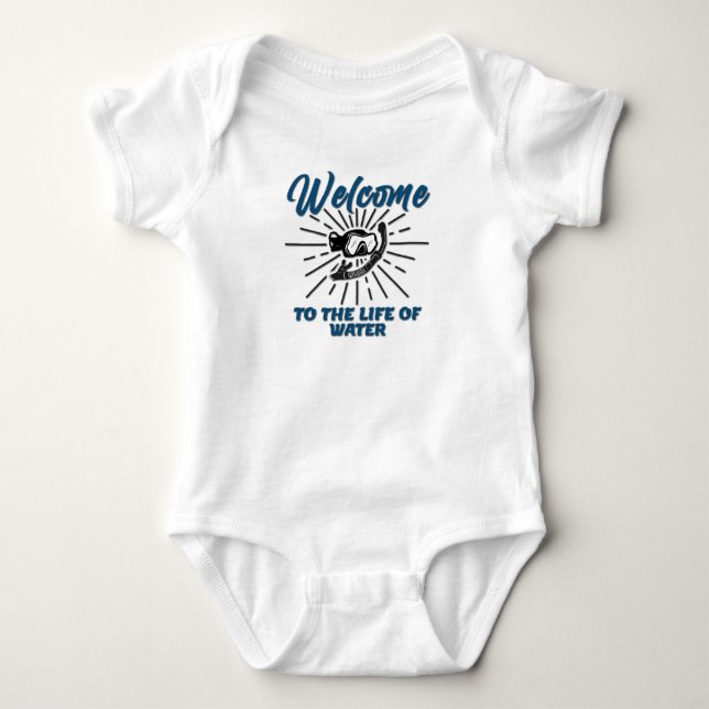 Perfect Lifeguard - Welcome To The Life Of Water Baby Bodysuit (Front)