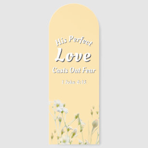 Perfect Love Casts Out Fear Floral Peach Bible Bookmarks