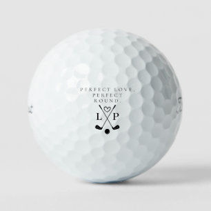 'Perfect Love, Perfect Round' Customizable Wedding Golf Balls