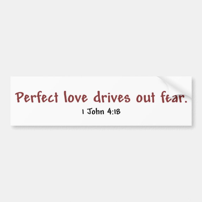 Perfect Love (white) Bumper Sticker (Front)