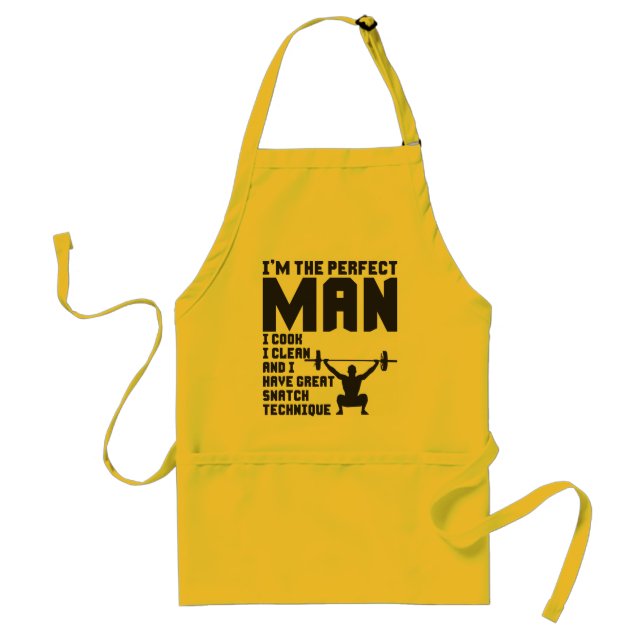 Perfect Man Funny Gym Adult Apron (Front)