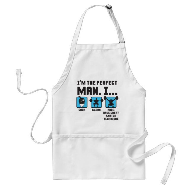 Perfect Man Funny Gym Adult Apron (Front)