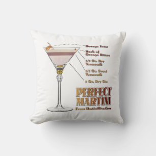 Perfect Martini Cocktail Recipe Art Throw Pillow