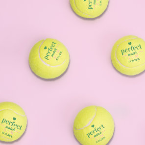 Perfect Match Bachelorette Wedding Favor Tennis Balls