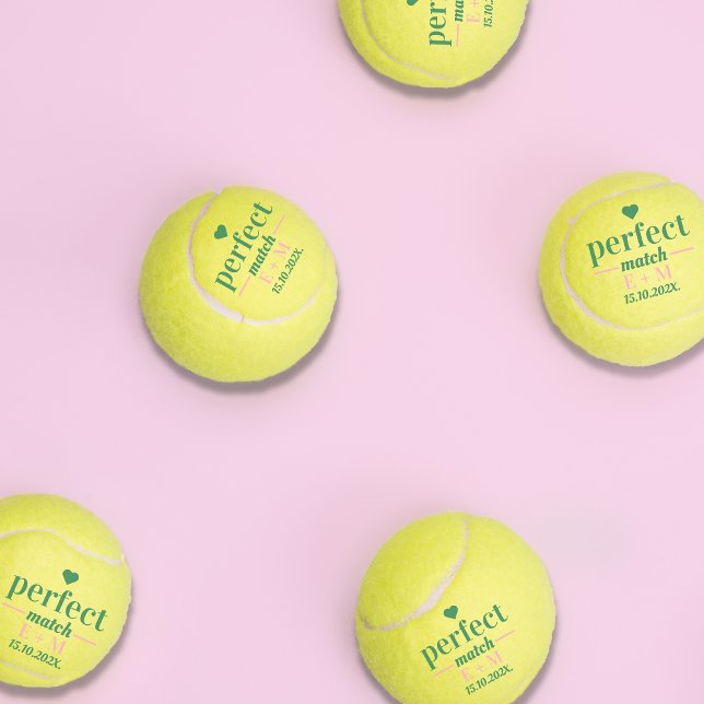 Perfect Match Bachelorette Wedding Favor Tennis Balls (Creator Uploaded)