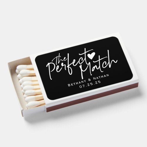 Perfect match black and white modern wedding favor