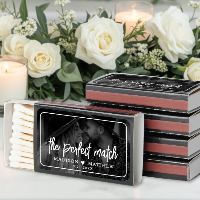 Perfect Match Black White Photo Matchboxes (Perfect Match Black White Photo Matchboxes)
