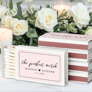 Perfect Match Blush Pink Matchbox Favor