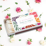 Perfect Match Boho Chic Retro Floral Wedding<br><div class="desc">Perfect Match Boho Chic Retro Floral Wedding Matches</div>
