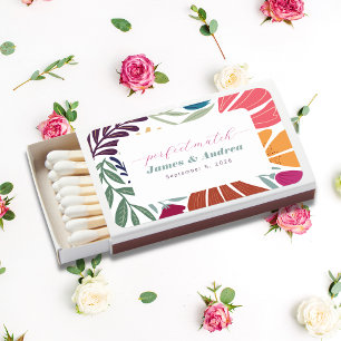 Perfect Match Boho Chic Retro Floral Wedding