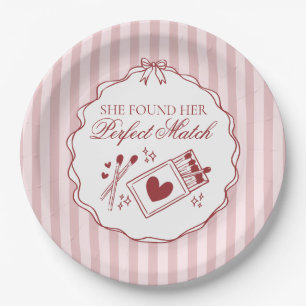 Perfect Match Bridal Shower Bachelorette Party Paper Plates