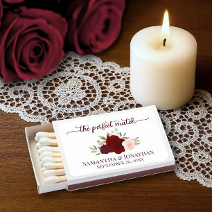 Perfect Match Burgundy Blush Roses Wedding Matches