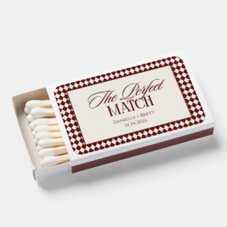 Perfect Match Burgundy Diamond Match Boxes